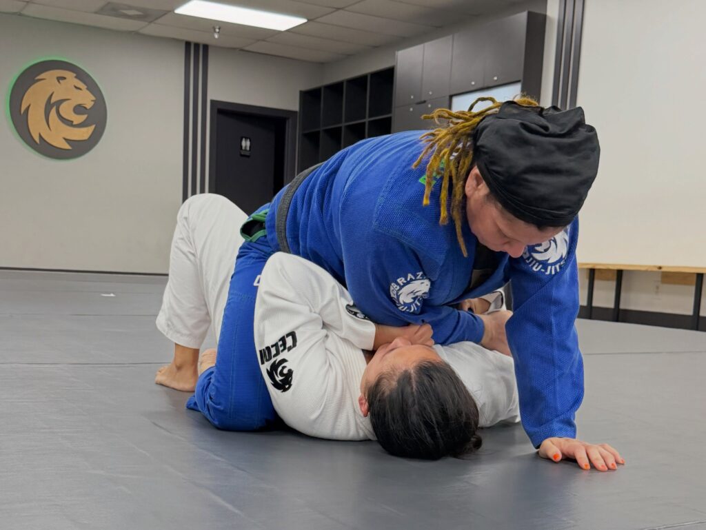 women training bjj and self-defense
