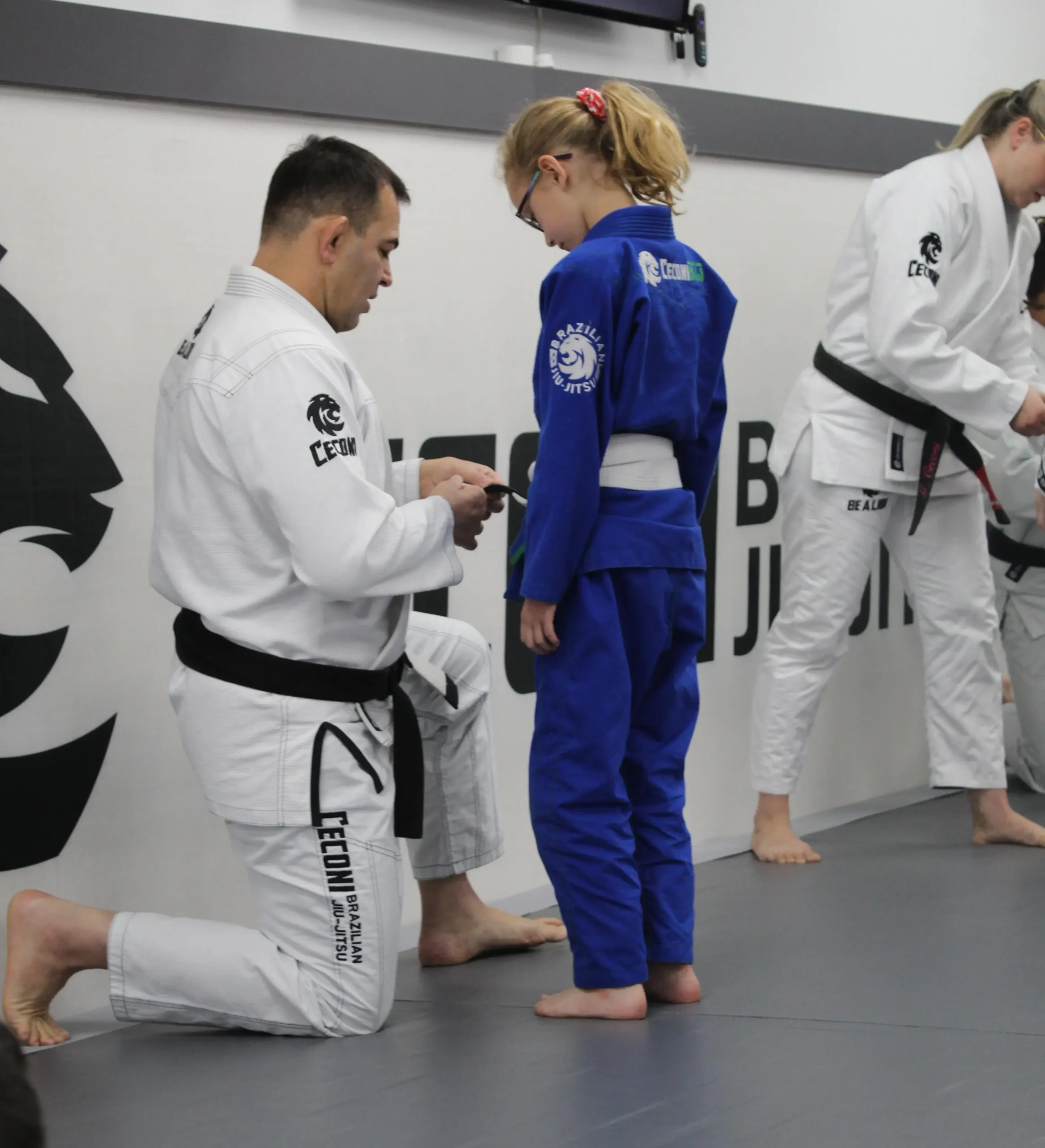 Children learning Brazilian Jiu-Jitsu together at Ceconi BJJ Cypress